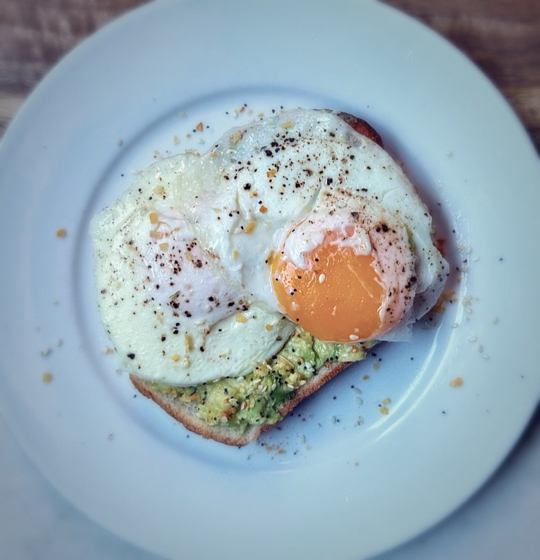 Avocado Toast with an Over Easy Egg